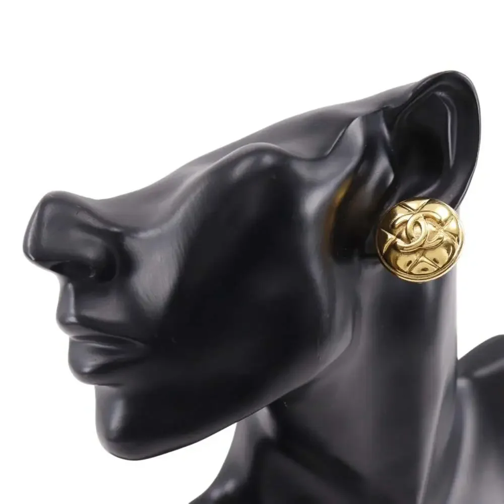 Chanel Cc Logo Clip-On Earrings Metal #250152C86B